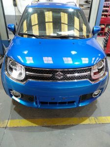 reparación chapa y pintura suzuki ignis azul