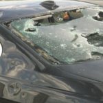 coche dañado por granizo