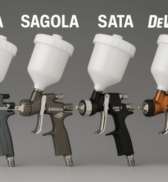 Las mejores pistolas para pintar coches: Comparativa profesional entre Iwata, Sagola, Sata, Walcom y DeVilbiss (2025)