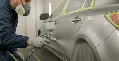 Cómo pintar y difuminar 2–3 paneles adyacentes con acabado metálico o perlado